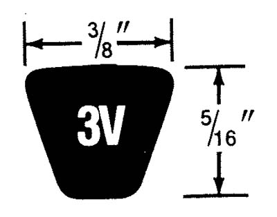 3V Belt Dimensions